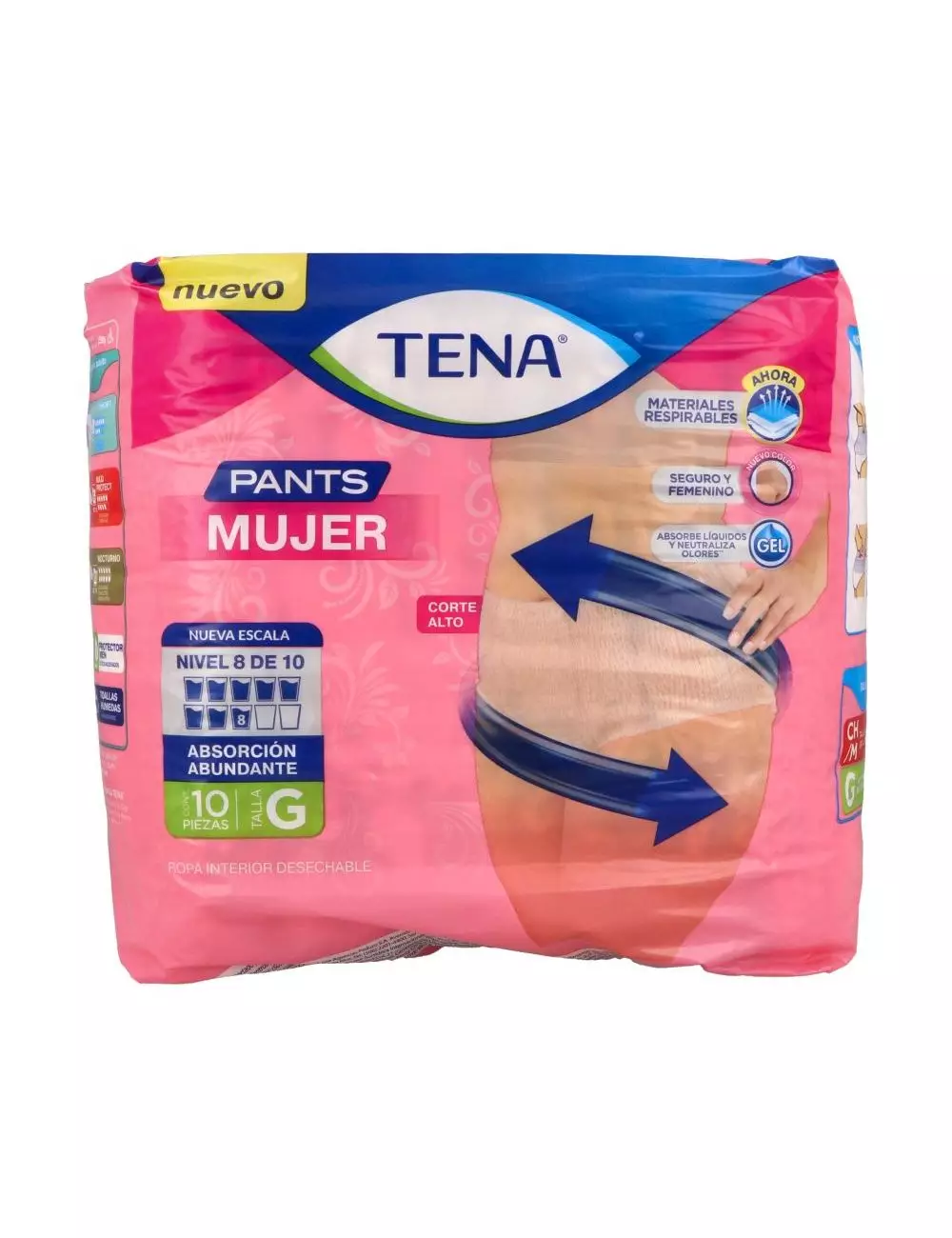 Pañal para Adulto Tena Pants Mujer Grande con 10 pz