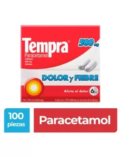 Tempra 500 mg 100 Tabletas