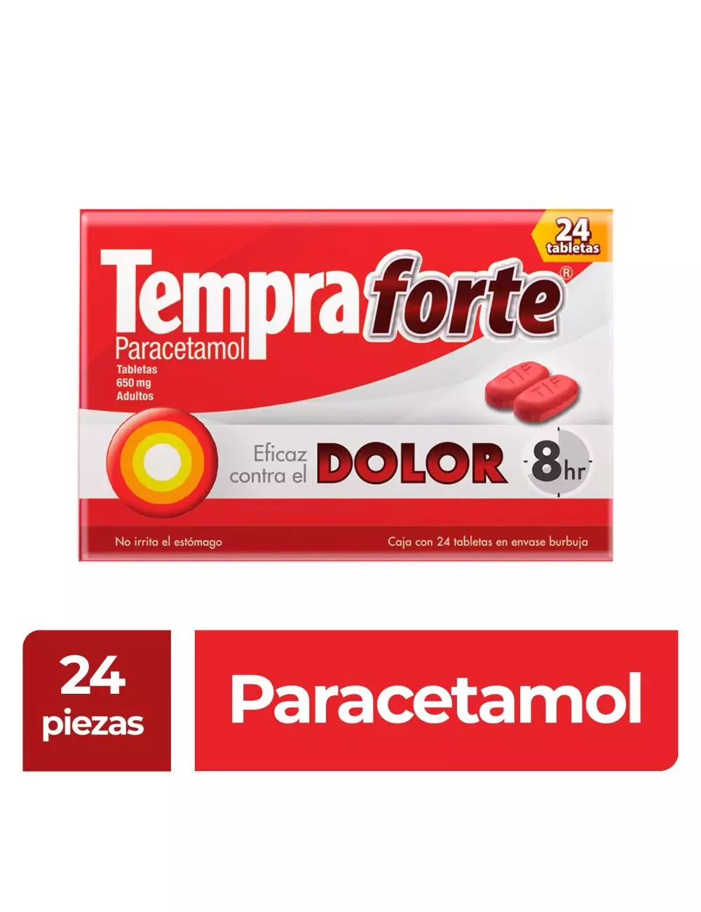 Tempra Forte 650 mg 24 Tabletas