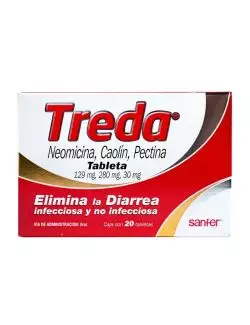 Treda 129 mg / 280 mg / 30 mg Caja Con 20 Tabletas