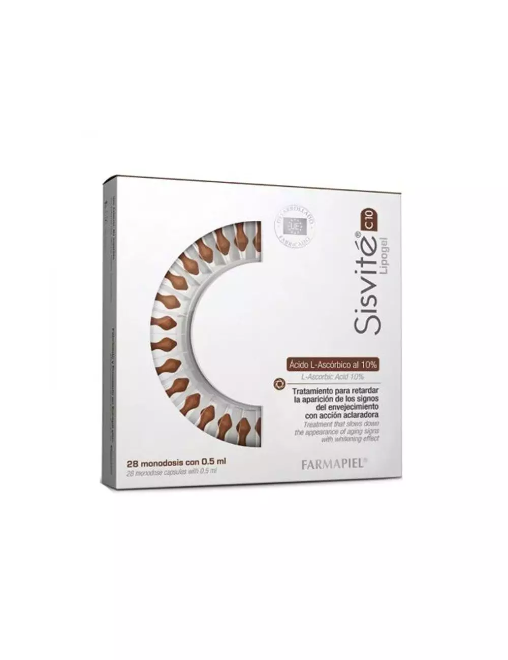 Sisvité® C10 0.1% - Caja con 28 Monodosis de 0.5 mL | Ácido L-Ascórbico | Farmapiel