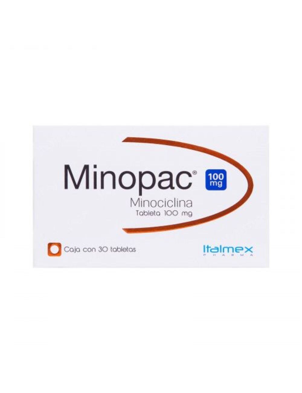 Minopac® 100 mg - 30 Tabletas | Minociclina | Italmex Pharma | RX2