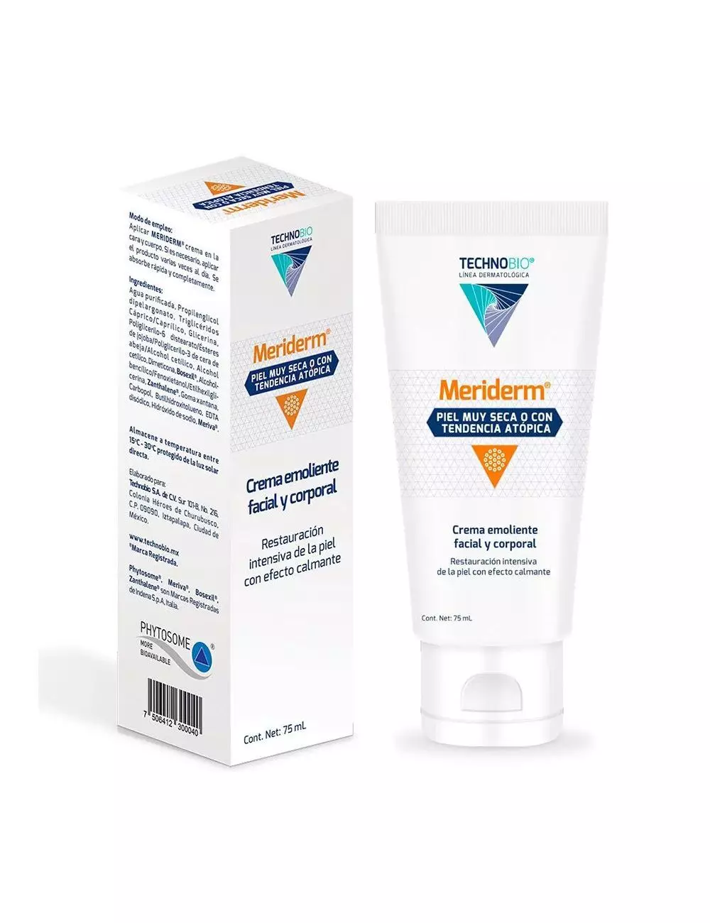 Meriderm Crema Emoliente Facial y Corporal Con 150 mL