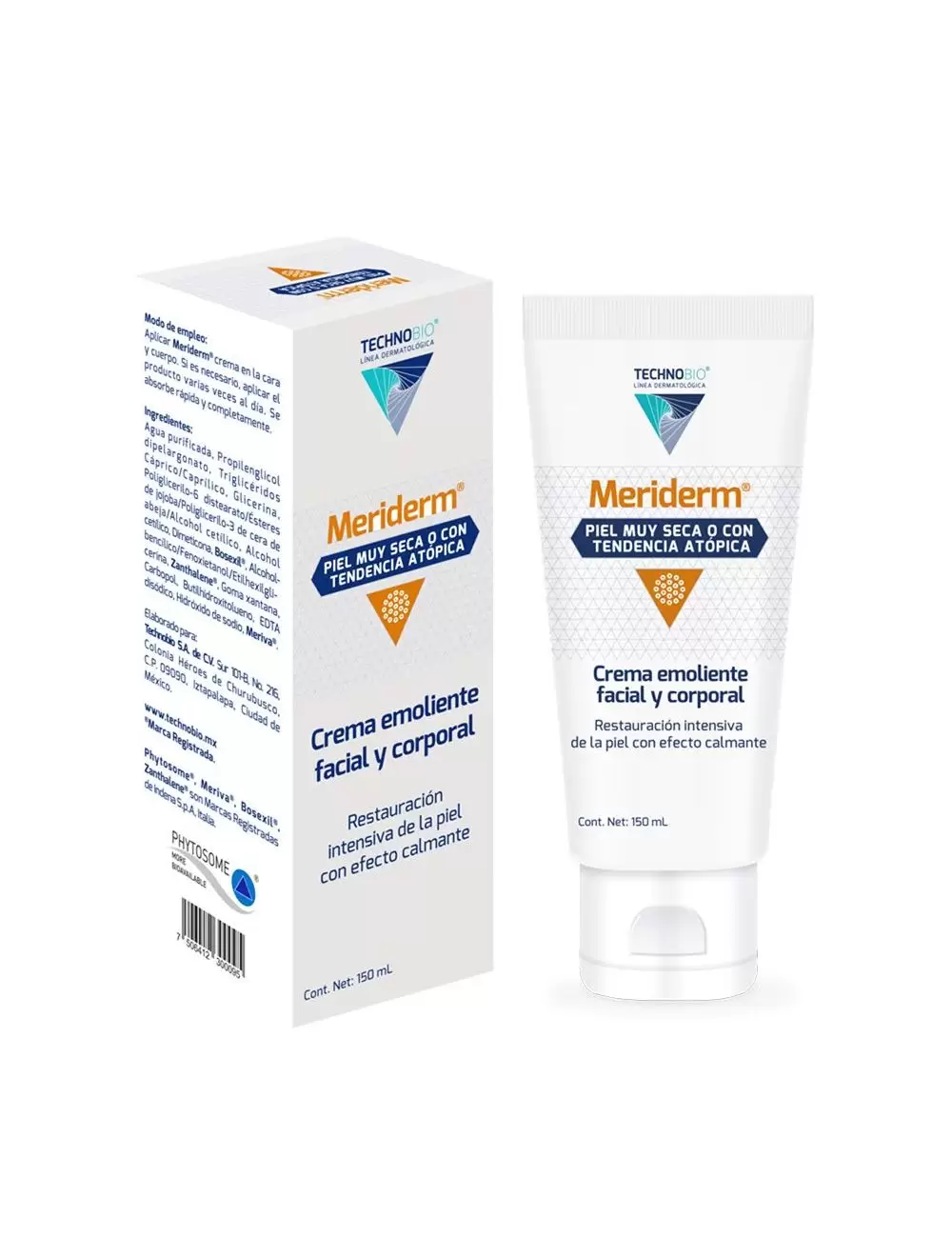 Meriderm Crema Emoliente Facial y Corporal Con 75 mL