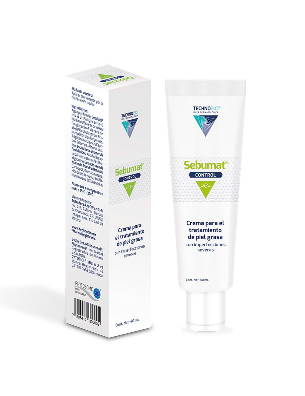 Sebumat Control Crema Para Tratamiento De Piel Grasa Con 40 mL