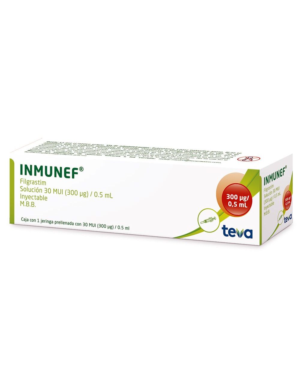 Inmunef 30 MUI Solución Inyectable Con Jeringa Prellenada - RX3