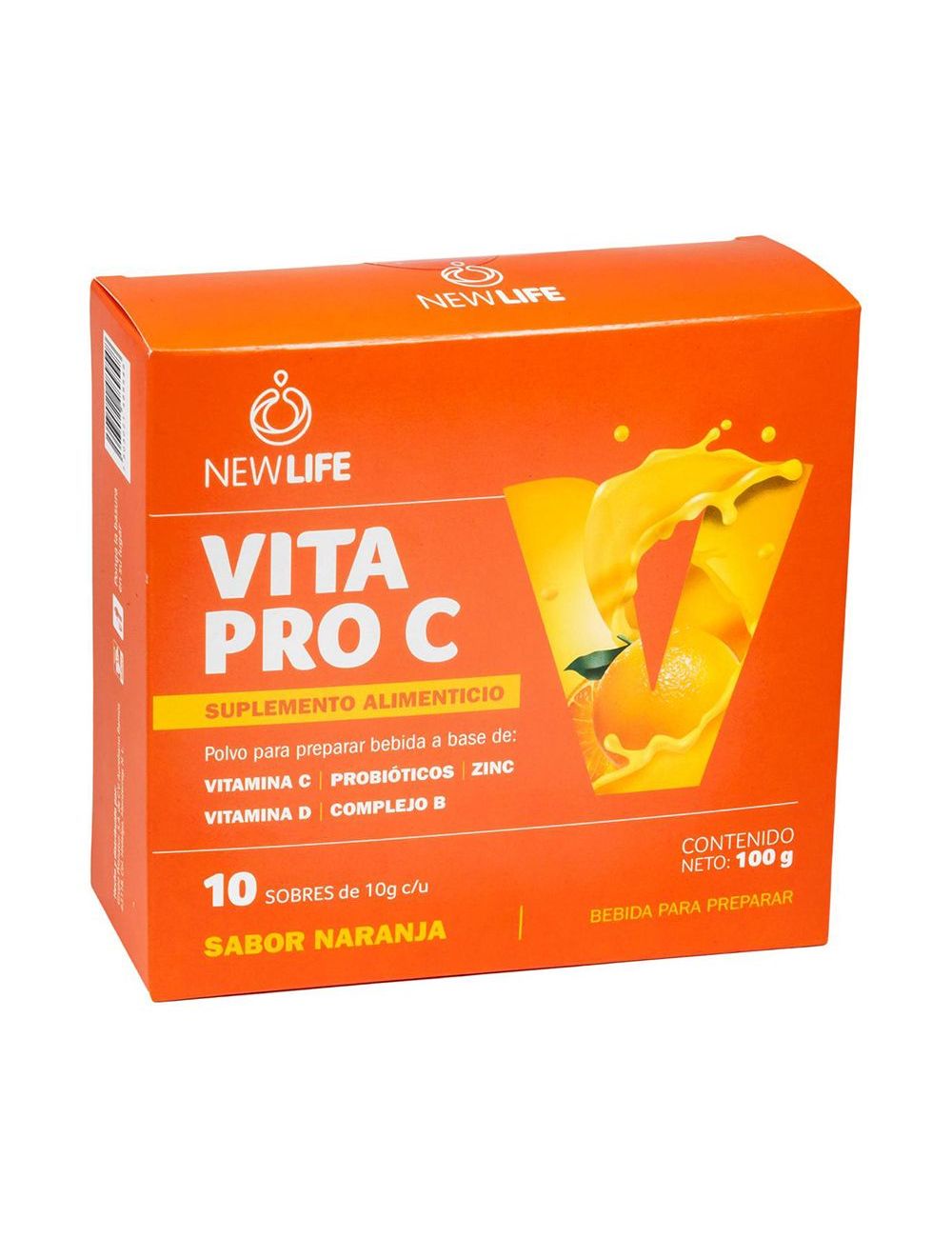 Vita Pro-C Suplemento Con 10 Sobres Sabor Naranja