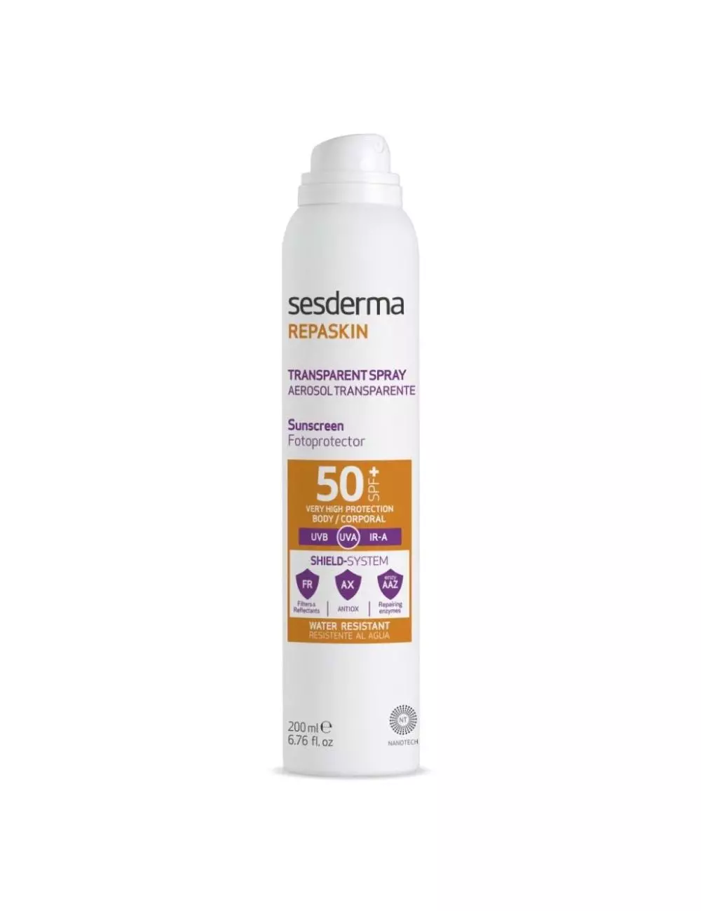 Repaskin Aerosol Transparente Spf50 200Ml
