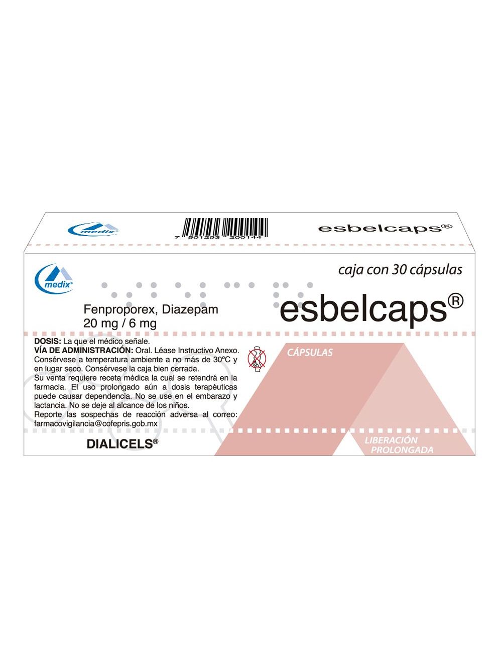 Esbelcaps 20 mg/6 mg Caja Con 30 Cápsulas - RX1
