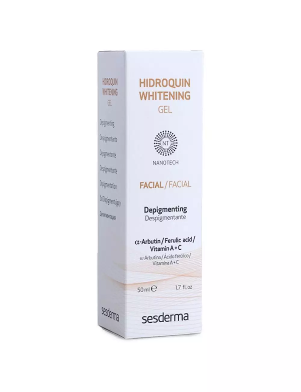 Hidroquin Whitening Gel 50 mL - Caja con frasco | Vitamina A + C, Arbutina | Sesderma