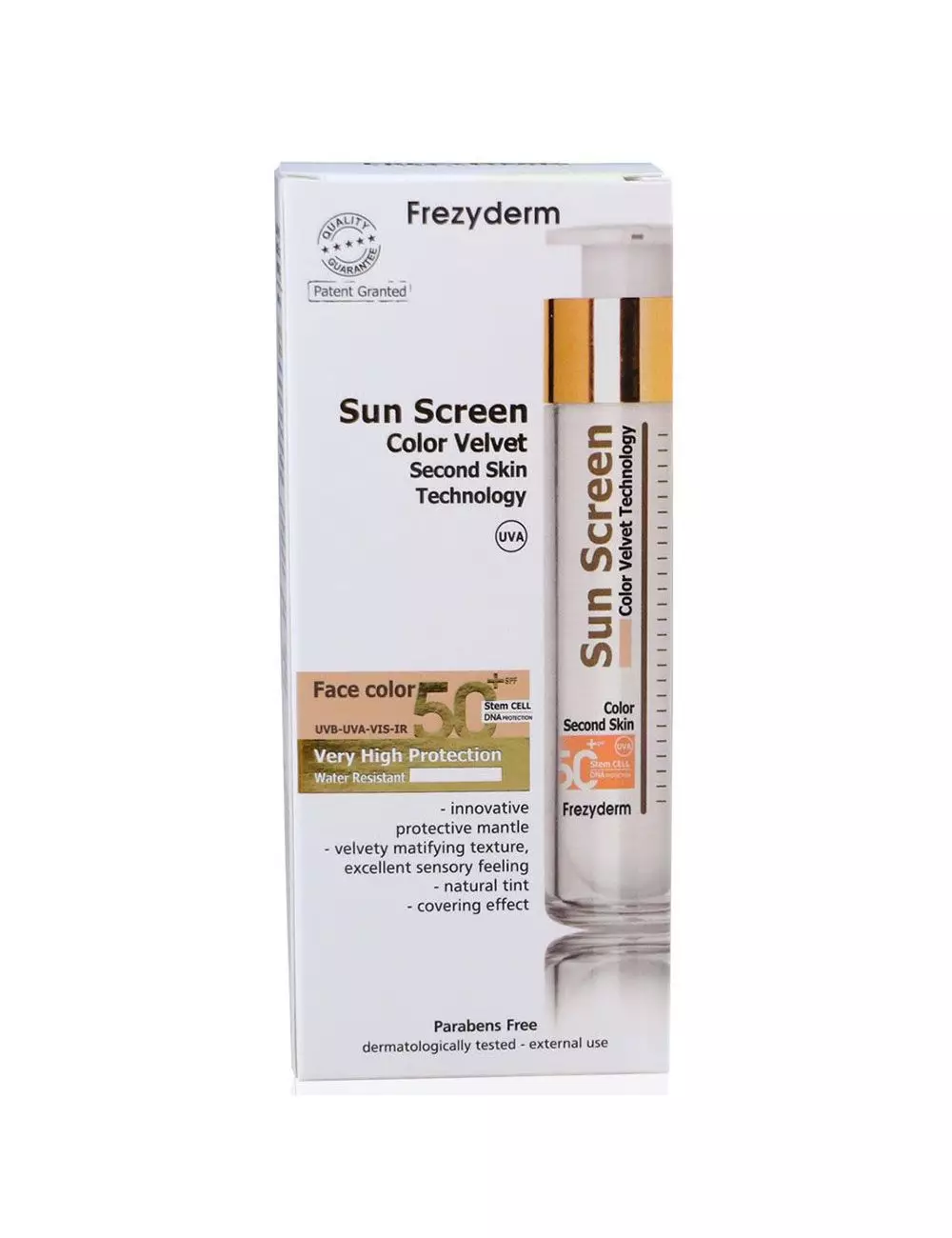 Frezyderm Sun Screen Velvet Cream Color FPS50+ 50 ml