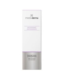 Medi+derma Crema Gel Facial Antioxidante 50 mL | Resveratrol/Ácido Hialurónico/Idebenona/Vitamina C | Mediderma