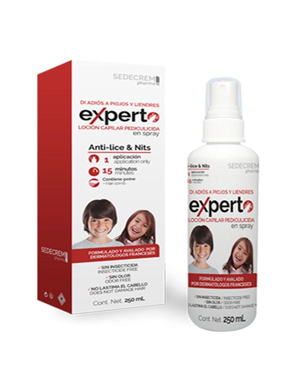 Antipiojos Experto Locion Pediculicida En Spray 250 mL