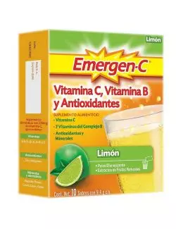 Emergen-C Suplemento Alimenticio Sabor Limón Con 10 Sobres