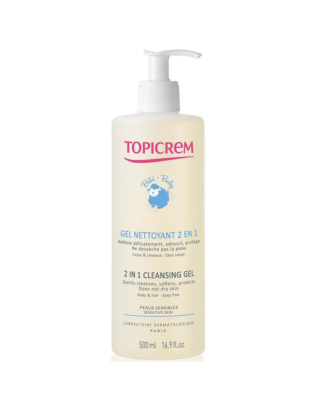 Topicrem Gel Limpiador 2 En 1 500 mL