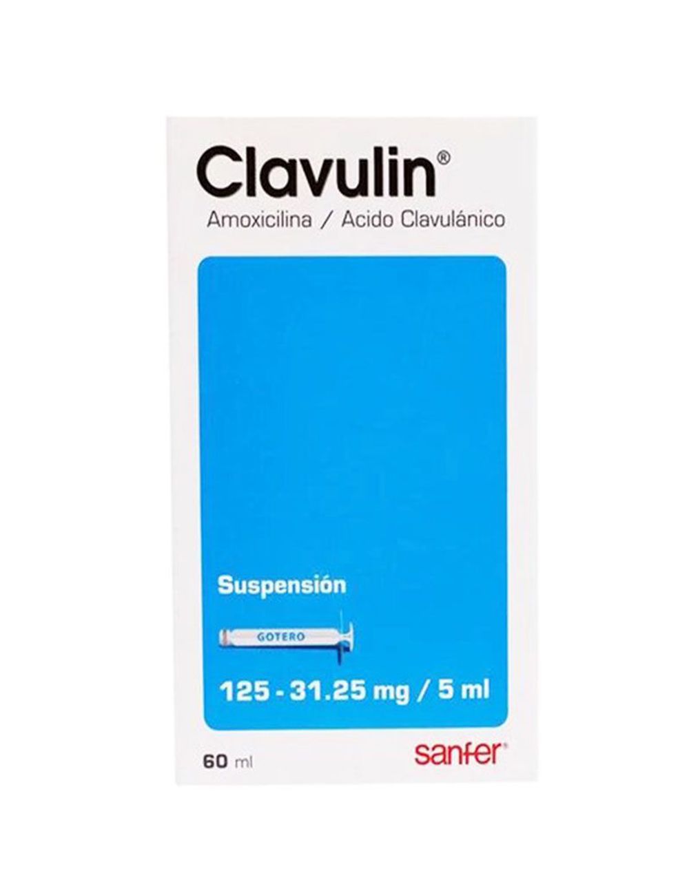 Clavulin 125 mg Suspensión Frasco Con 60 mL -RX2