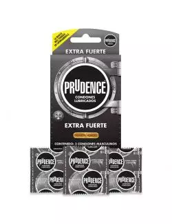 Condones Prudence Extra Fuerte Caja Con 3 Piezas