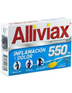Alliviax 550 mg Caja Con 10 Tabletas