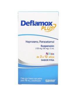 Deflamox Plus Suspensión 125 mg/100 mg/5 mL Frasco 75 mL