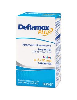 Deflamox Plus Suspensión 125 mg/100 mg/5 mL Frasco 75 mL