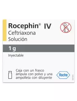 Rocephin IV 1 g Solución Inyectable Con Ampolleta Diluyente - RX2