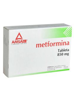 Metformina 850 mg Con 30 Tabletas