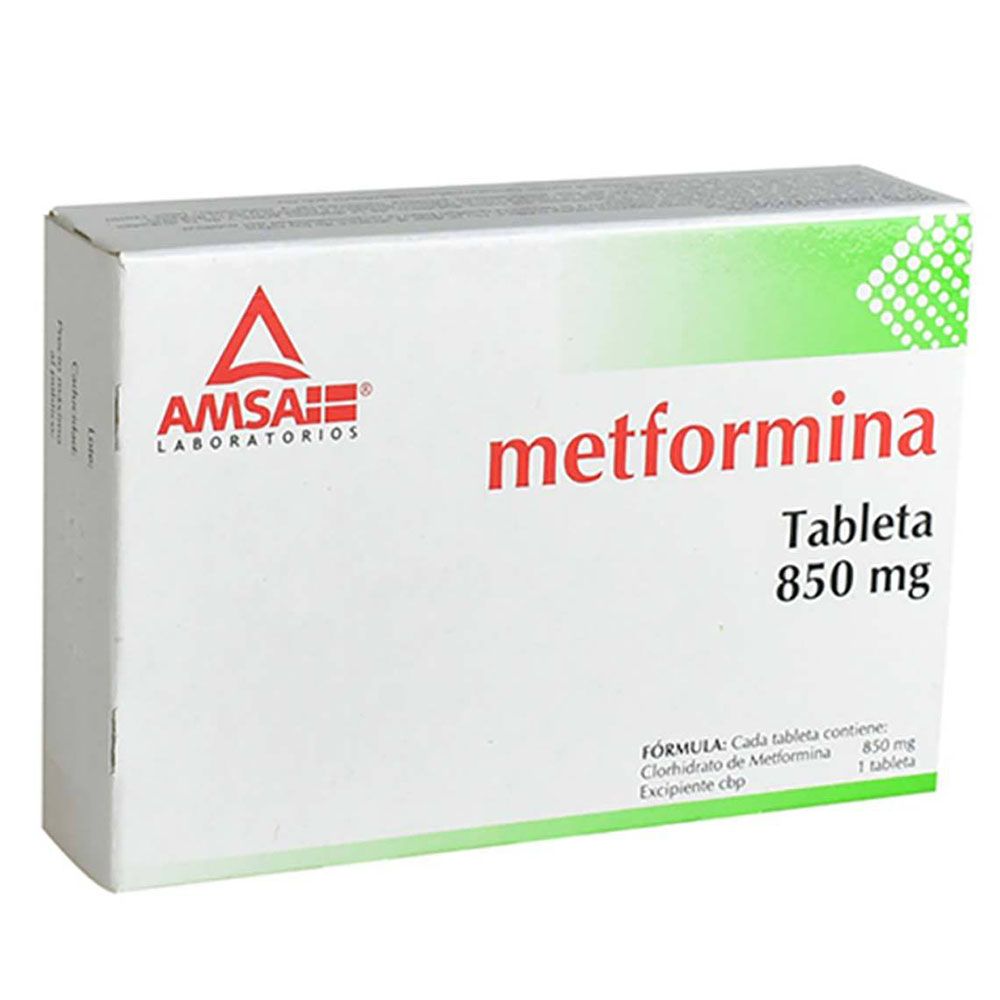 Precio Metformina 850 mg con 30 tabletas | Farmalisto MX