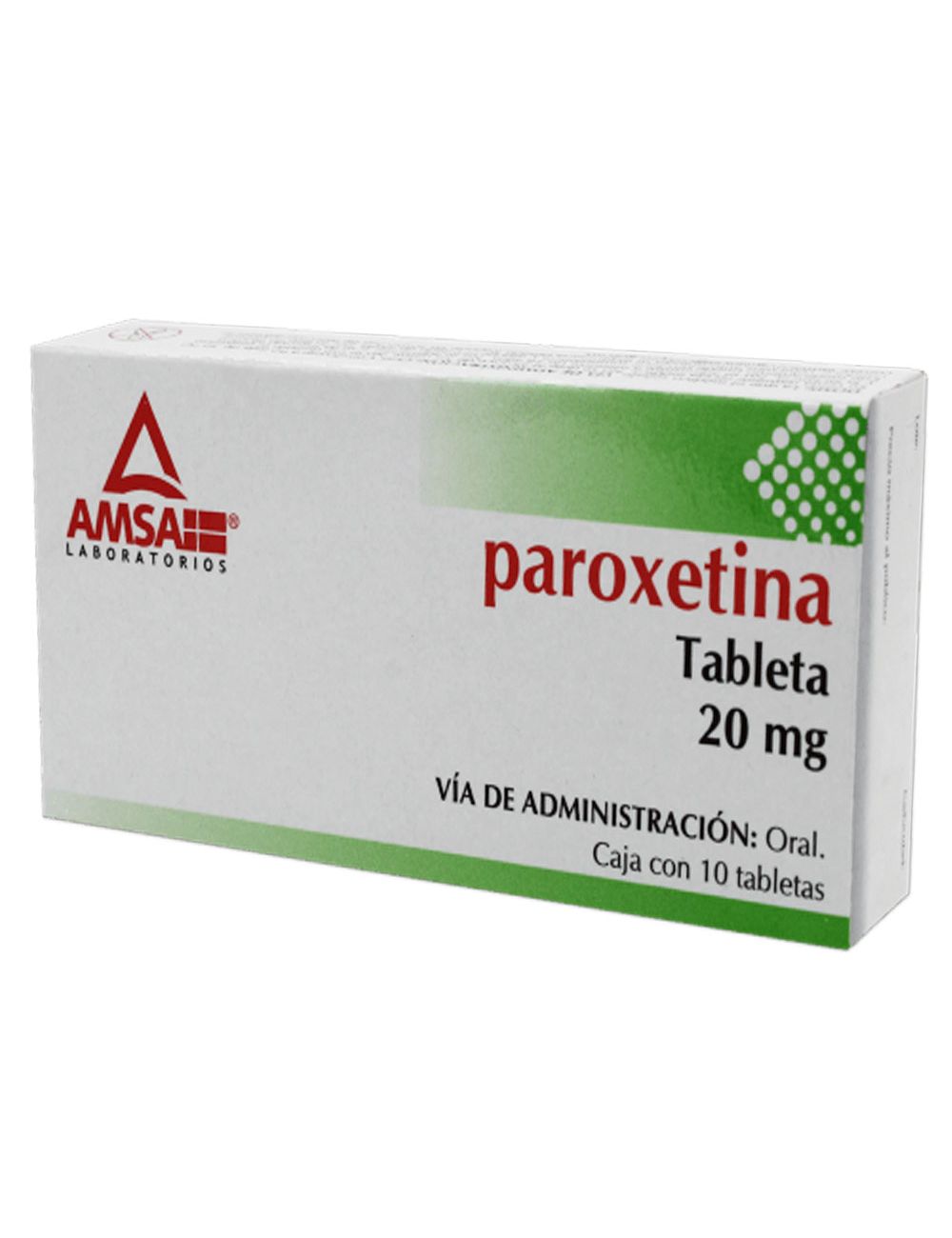 Precio Paroxetina 20 mg con 10 tabletas | Farmalisto MX