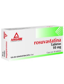 Rosuvastatina 10 mg Con 30 Tabletas
