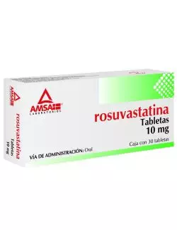 Rosuvastatina 10 mg Con 30 Tabletas