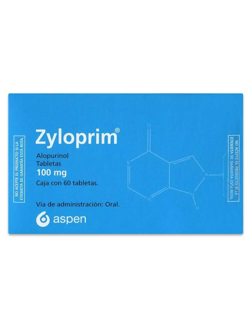 Zyloprim® 100mg (Alopurinol) - 60 Tabletas - Aspen