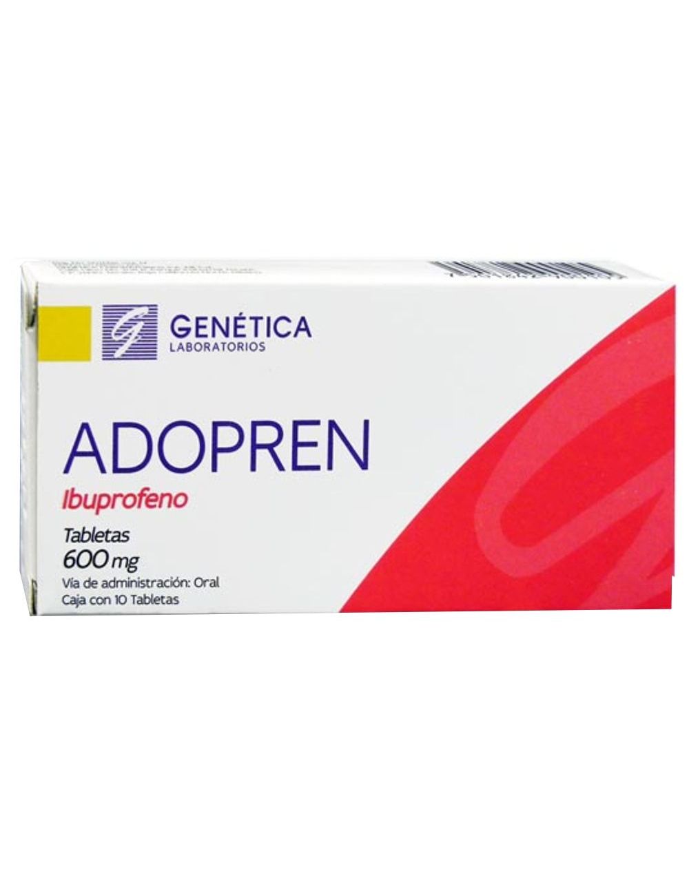 Adopren 600 mg Caja Con 10 Tabletas