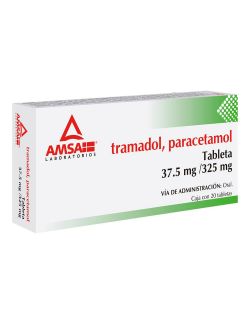 Tramadol/Paracetamol 37.5 mg/325 mg Con 20 Tabletas