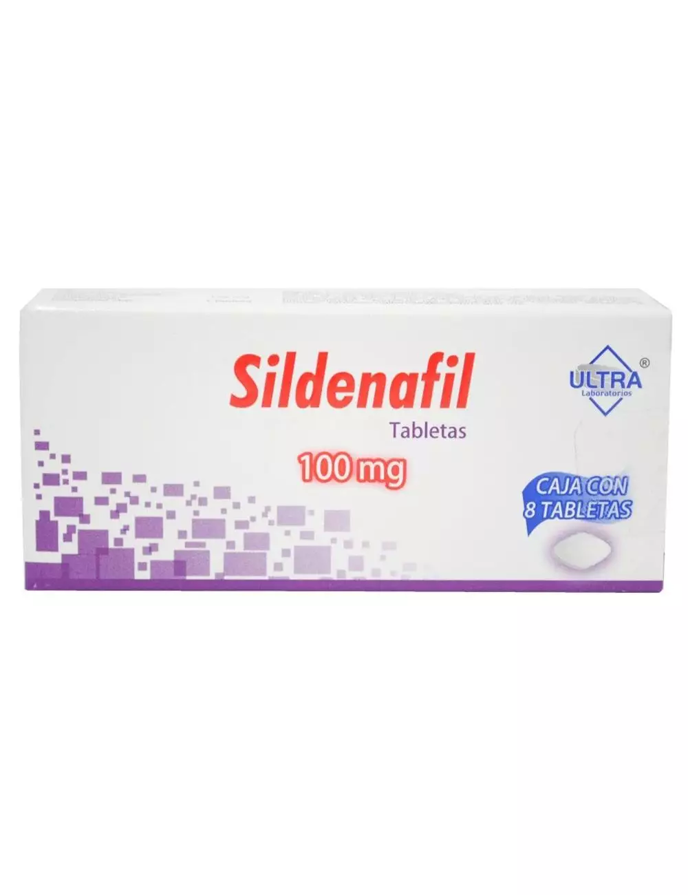 Sildenafil 100 mg Con 8 Tabletas