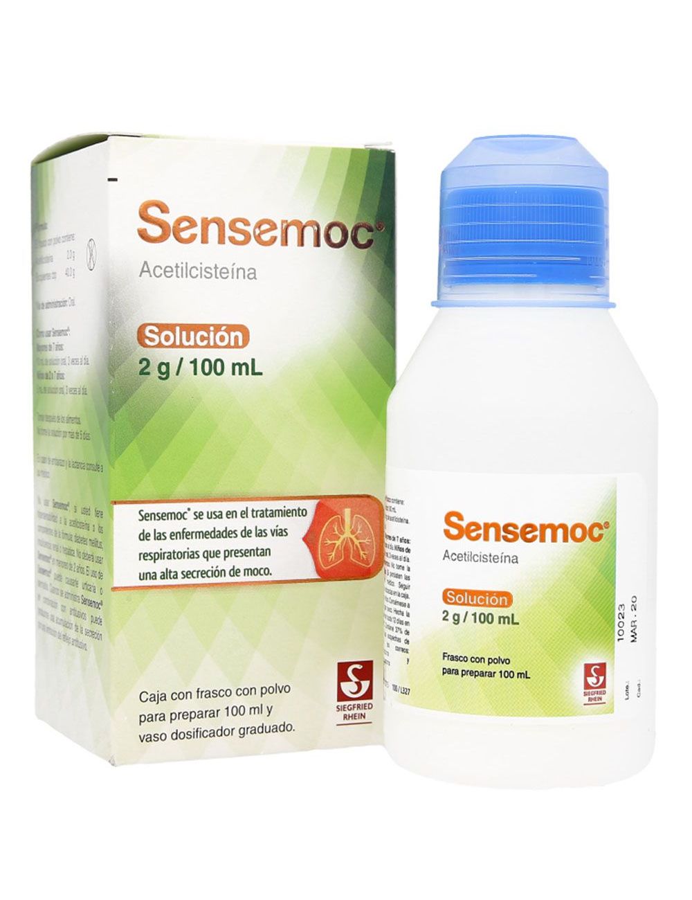 Sensemoc Solución 2g/100 mL Frasco Con Polvo Para 100 mL