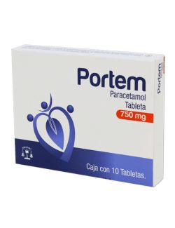 Portem 750 mg Caja Con 10 Tabletas
