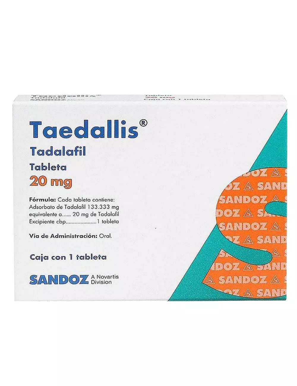 Taedallis 20 mg Caja Con 1 Tableta