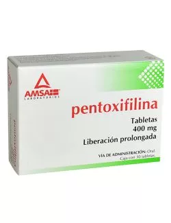 Pentoxifilina 400 mg Caja Con 30 Tabletas De Liberación Prolongada