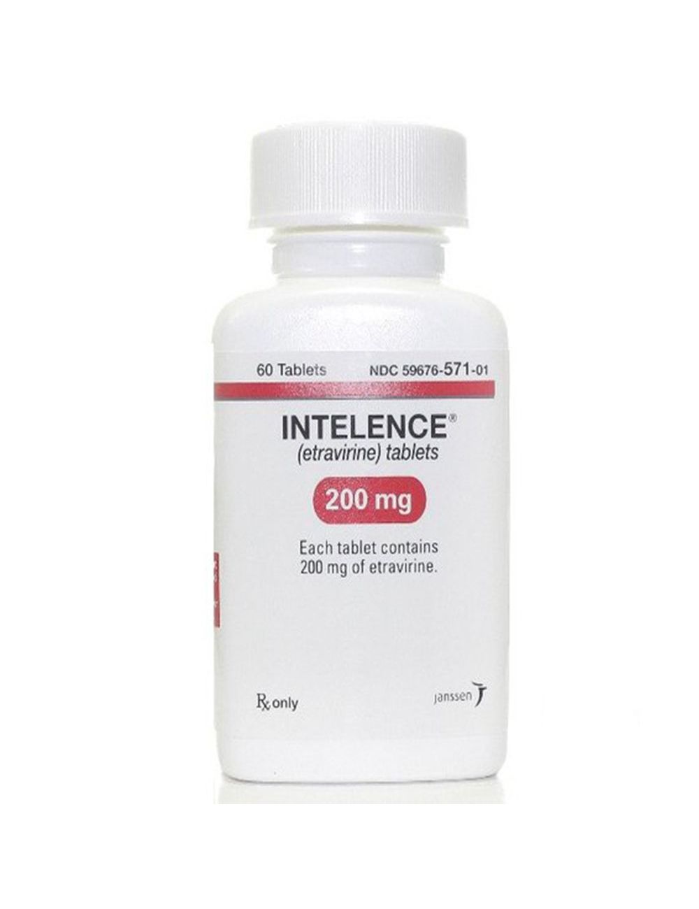 INTELENCE® 200 mg (Etravirina) - 60 Tabletas - Janssen