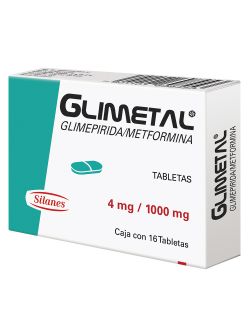 Glimetal 1000 mg / 4 mg Caja Con 16 Tabletas