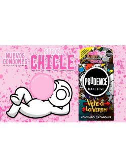 Prudence Edición "Vete A La Versh" Con 5 Condones De Hule Látex Sabor Chicle