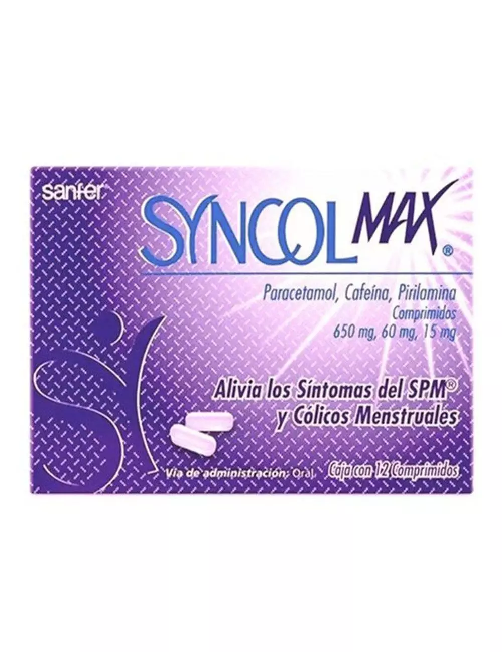 Syncol Max 650 mg/60 mg/15 mg 12 Comprimidos