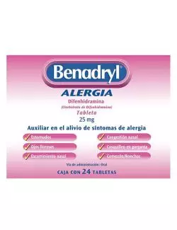 Benadryl 25 mg Caja Con 24 Tabletas