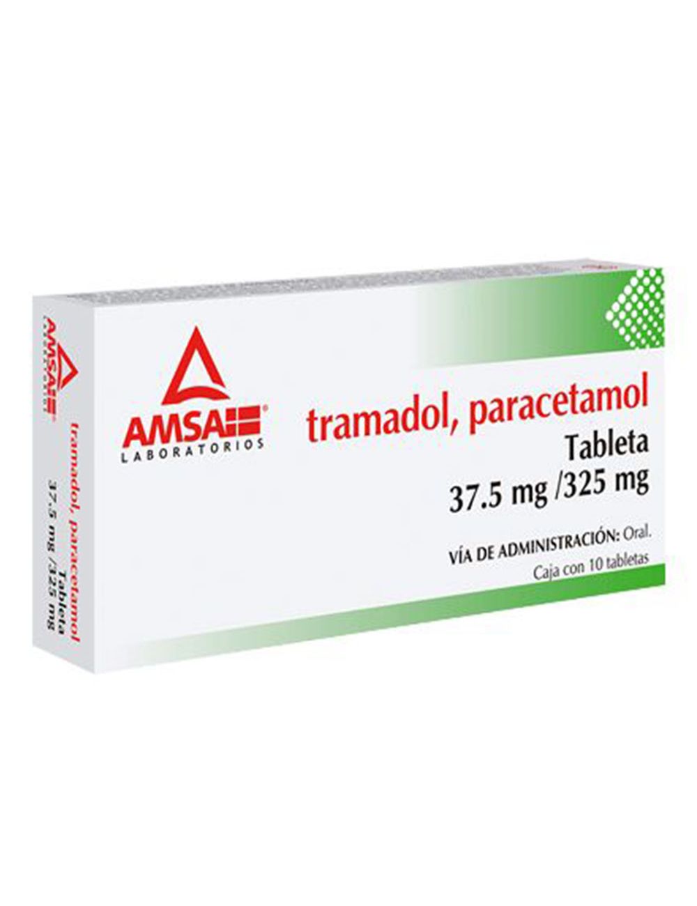Tramadol/Paracetamol 37.5 mg/325 mg Caja Con 10 Tabletas