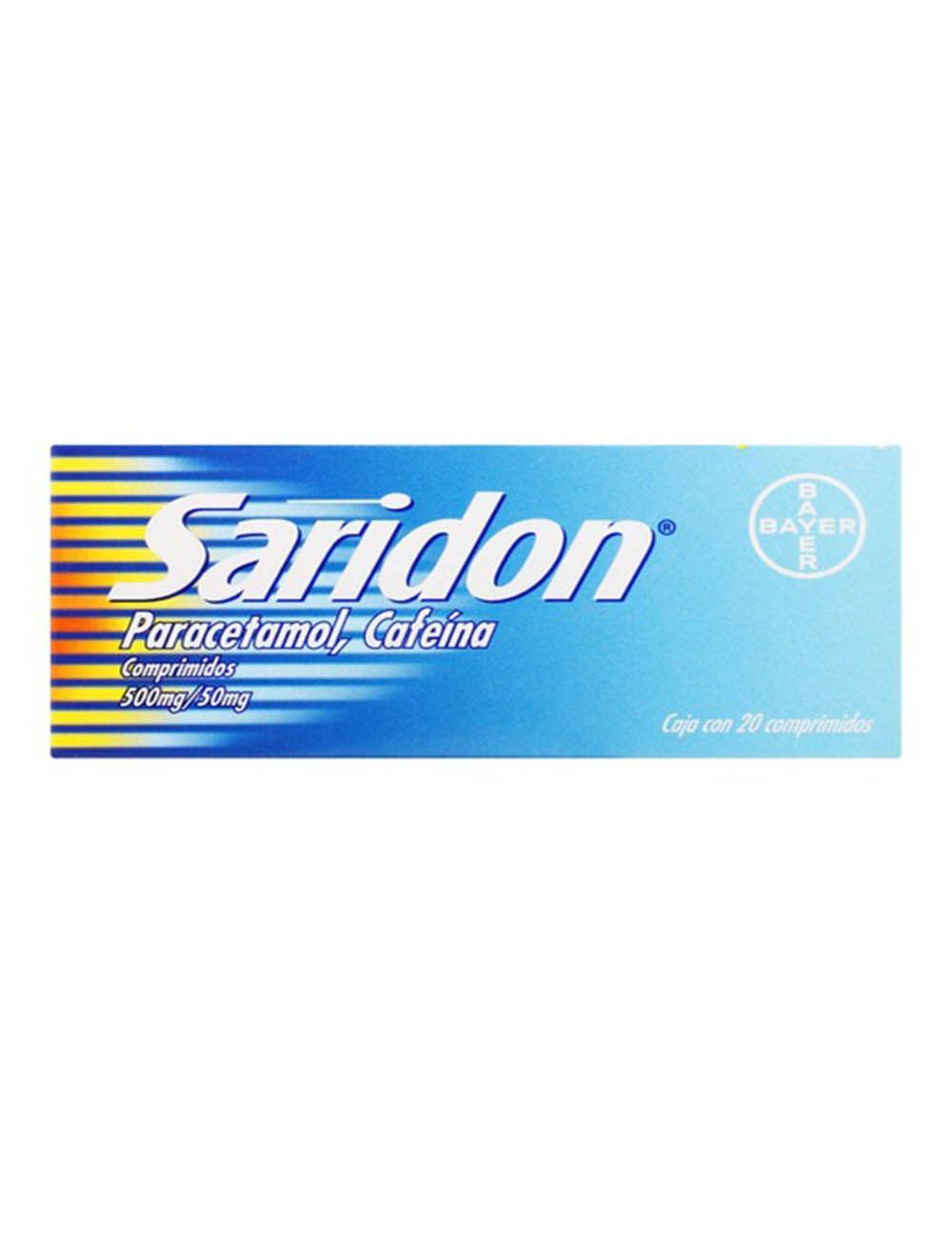 Saridon 500 mg / 50 mg Caja Con 20 Comprimidos