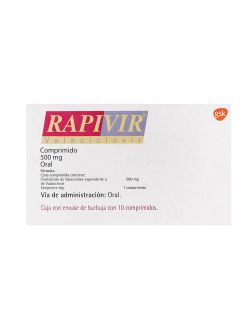 RAPIVIR® 500 mg - 10 Comprimidos | Valaciclovir | Laboratorio GlaxoSmithKline