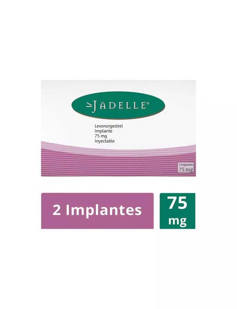 JADELLE® 75 mg (Levonorgestrel) - 2 implantes inyectables - Bayer