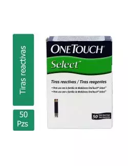 Onetouch Select Tiras Reactivas Caja Con 2 Frascos Con 25 Tiras