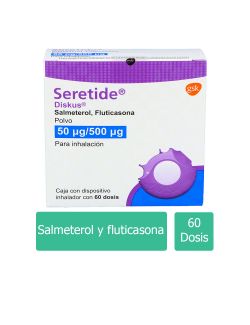 Seretide Diskus 50 mcg /500 mg Caja Con Dispositivo Inhalador Con 60 Dosis