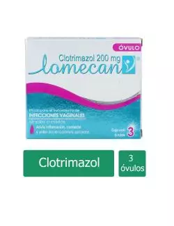 Lomecan 200 mg Caja Con 3 Óvulos Vaginales